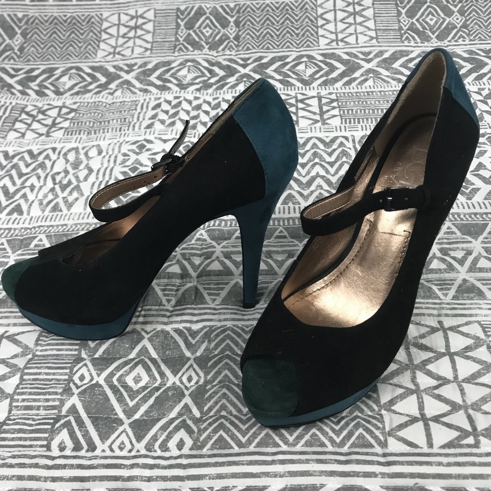 BCBG Peep Toe Mary Jane Heels